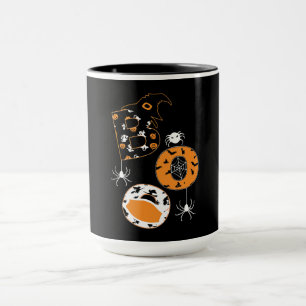 Boo Mask Spider Witch  Pumpkin Pattern Mug