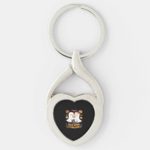 Boo Mine Forever Cute Ghosts Black Cat Love Hallow Key Ring