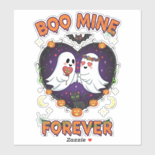 Boo Mine Forever - Cute Halloween Ghosts & Cat