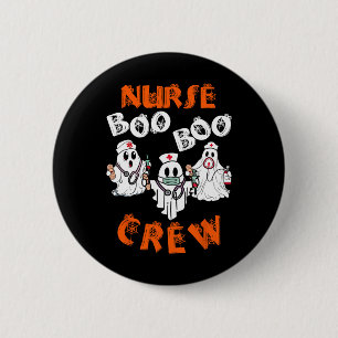 Boo Nurse Scrub Funny Ghost Halloween Costumes Wom 6 Cm Round Badge