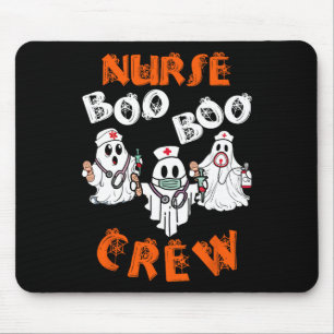 Boo Nurse Scrub Funny Ghost Halloween Costumes Wom Mouse Mat