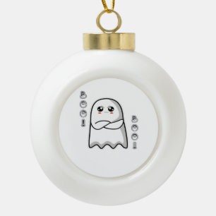 Boo Of Disapproval Classic Retro Ceramic Ball Christmas Ornament