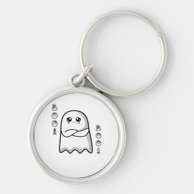 Boo Of Disapproval Classic Retro Key Ring (Front)