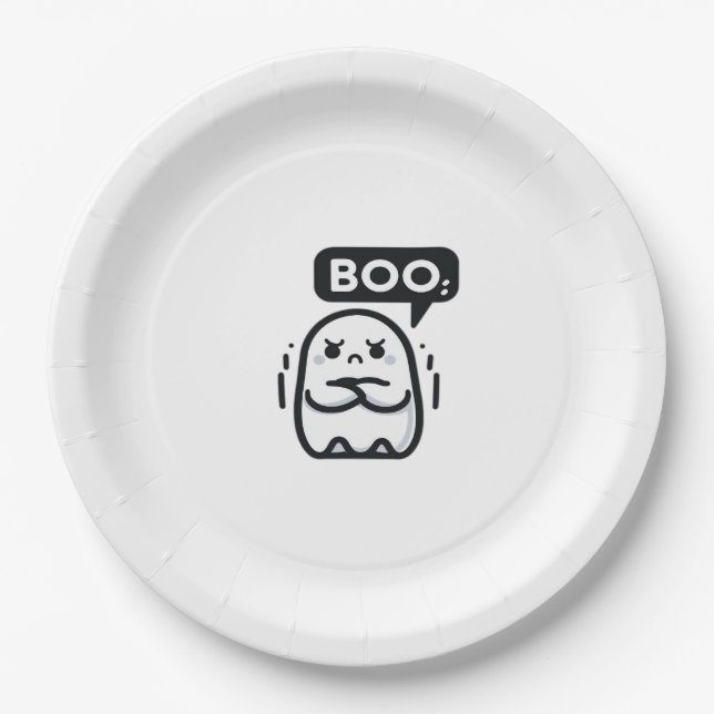 Boo Of Disapproval Funny Quote Paper Plate (Front)