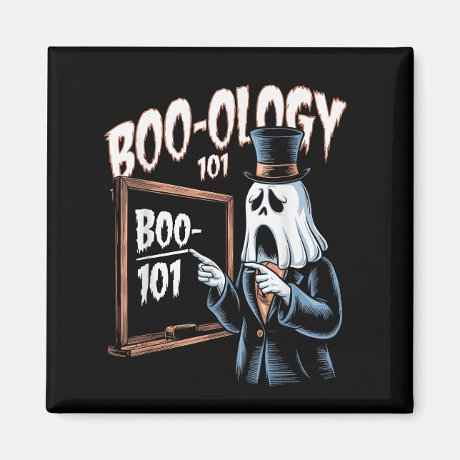 Boo-Ology 101,happy halloween Magnet (Front)