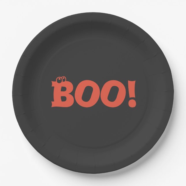 Boo!  paper plate (Front)