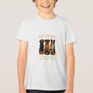 Boo Patrol Halloween Dog Squad Tri-Blend Shirt