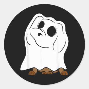 Boo Pet Lover Paws Halloween Party Ghoul Dog Classic Round Sticker