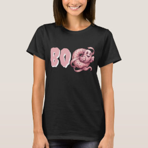 BOO Pink Ghost & Doughnut Sweet Halloween Coquette T-Shirt