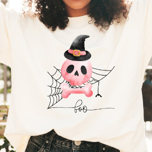 Boo & Pink skull Halloween T-Shirt