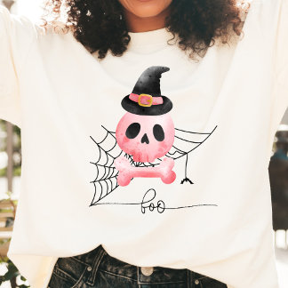 Boo & Pink skull  Halloween T-Shirt