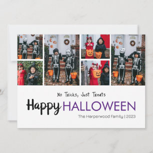 Boo pumpkin jack-o-lantern Halloween Photo Collage Holiday Card