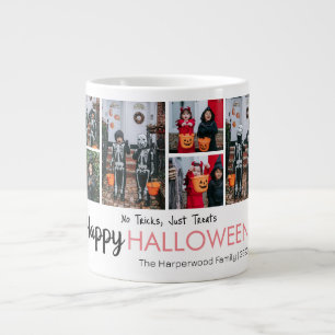 Boo pumpkin jack-o-lantern Halloween Photo Collage Large Coffee Mug