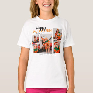 Boo pumpkin jack-o-lantern Halloween Photo Collage T-Shirt
