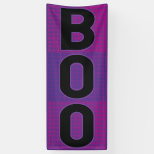 Boo Purple Polka Dot Halloween Banner