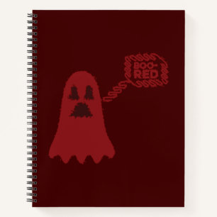 Boo-Red Spiral Notebook
