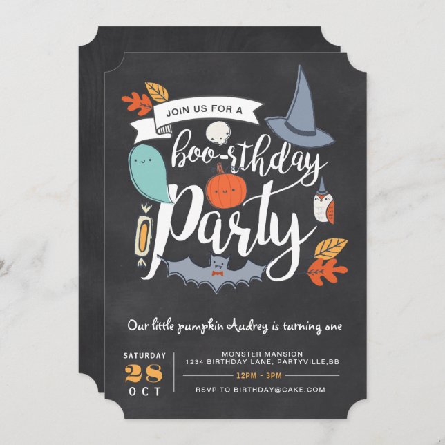 BOO-rthday Party Invitation (Front/Back)