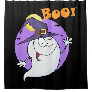 Boo Scary Fun Ghost Shower Curtain