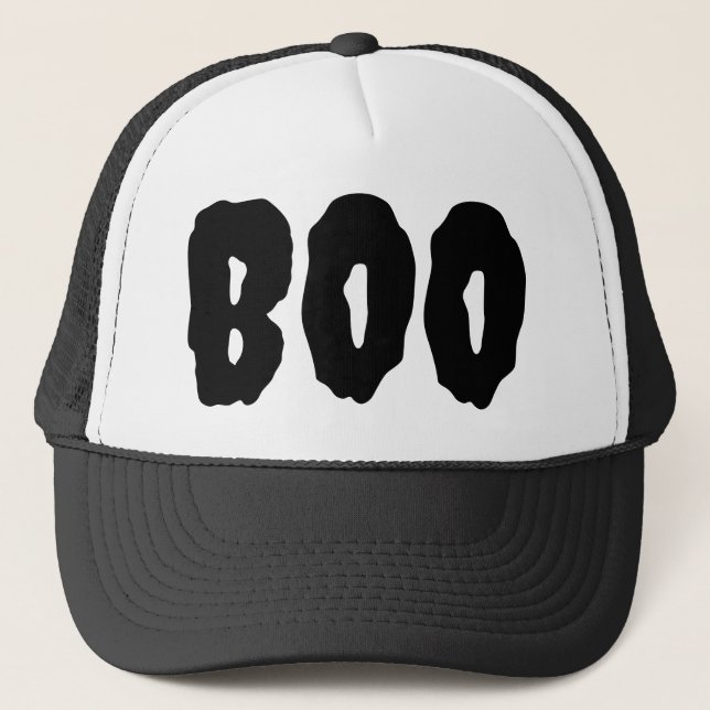 Boo Scary Halloween Trucker Hat (Front)