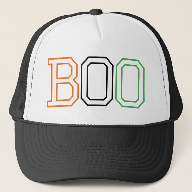 Boo Scary Halloween Trucker Hat (Front)