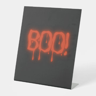 Boo! - scary vibe👻 pedestal sign