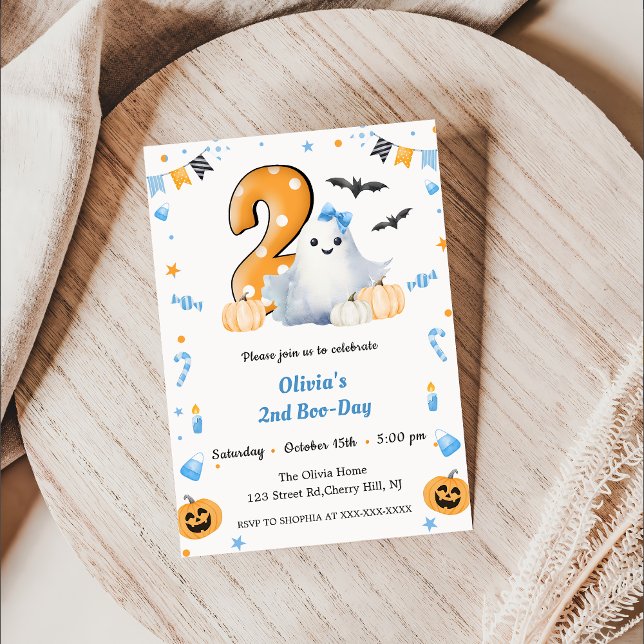 Boo Second Birthday  Invitation (Creator Uploaded)