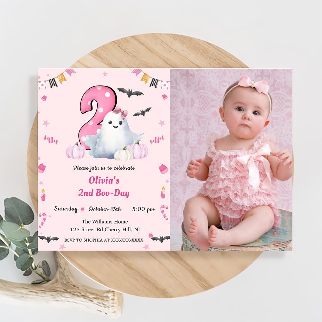 Boo Second  Birthday  Invitation (Creator Uploaded)