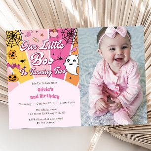 Boo Second Birthday Our Little Boo Is Turning Two Invitation
