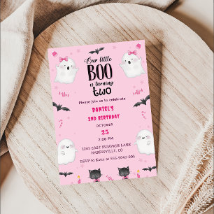 Boo Second Birthday Our Little Boo Is Turning Two Invitation