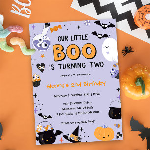 Boo Second Birthday Our Little Boo Is Turning Two Invitation