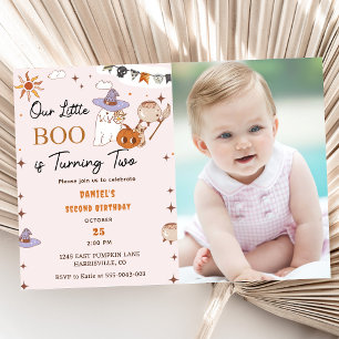 Boo Second Birthday Our Little Boo Is Turning Two Invitation