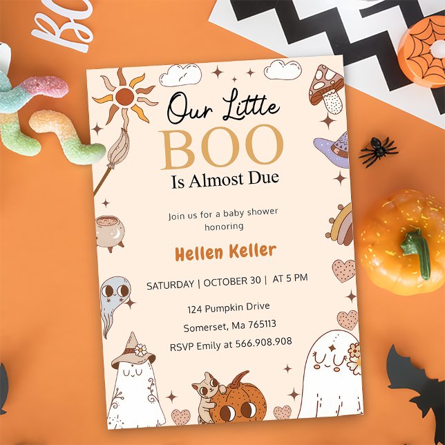 Boo Second Birthday Our Little Boo Is Turning Two Invitation (Creator Uploaded)