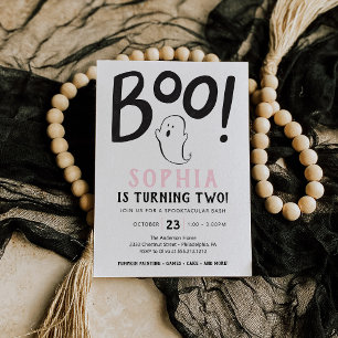 Boo! Second Birthday Party Halloween Invitation