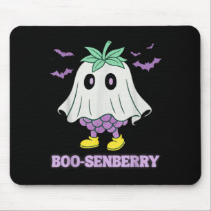 Boo-Senberry Boysenberry Ghost Spooky Funny Mouse Mat