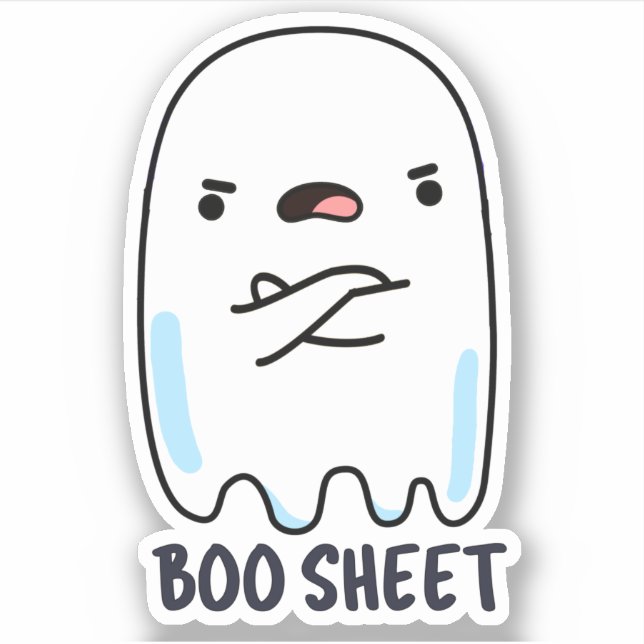 Boo Sheet Funny Halloween Ghost Pun  (Front)