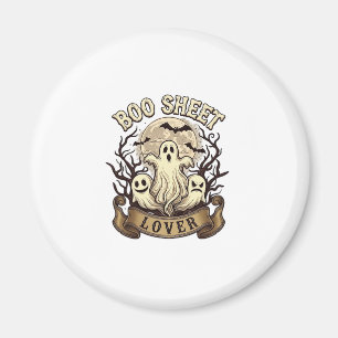 Boo Sheet Lover Halloween Ghosts Moon Bats_1 Magnet