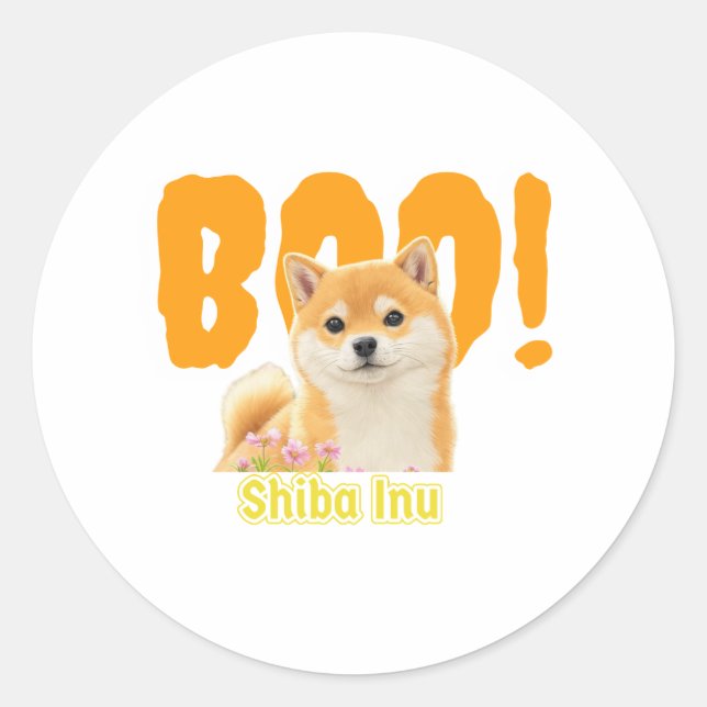 Boo! Shiba Inu | Best goods for Shiba Inu person Classic Round Sticker (Front)