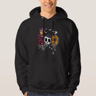 Boo Skull Own Witch's Hat And Ghost  Halloween Cos Hoodie
