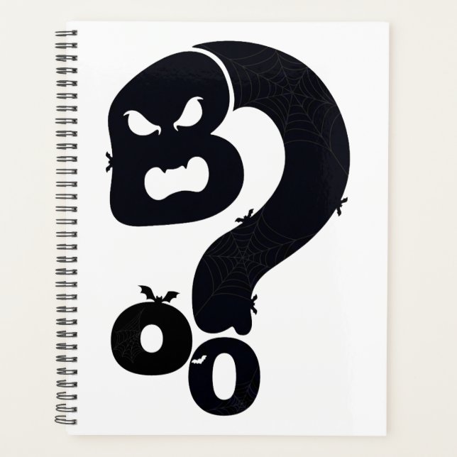 Boo Skull Question Mark  Planner (Front)