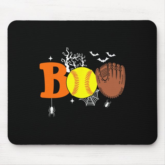 Boo Softll Halloween Spooky Halloween Softll Playe Mouse Mat (Front)