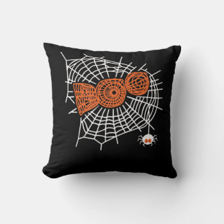Boo Spider Web Funny Cute Spider Web Graphic Cushion