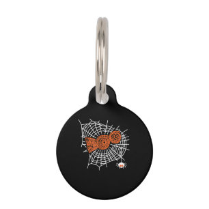 Boo Spider Web Funny Cute Spider Web Graphic Pet Tag