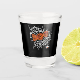 Boo Spider Web Funny Cute Spider Web Graphic Shot Glass