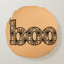 boo spider web throw pillow