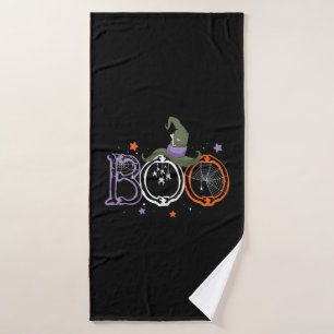 Boo Spiders Witch Hat Halloween Costume Cool Gifts Bath Towel