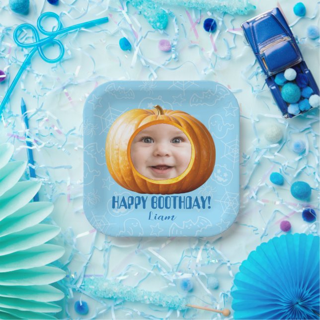 Boo! | Spooktacular Baby Birthday Paper Plate (Party)