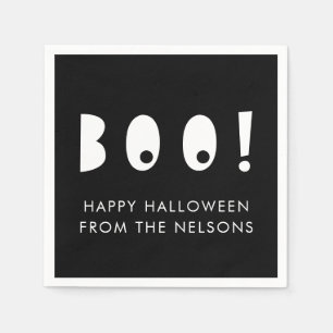 Boo Spooky Eyes Personalized Halloween Napkin