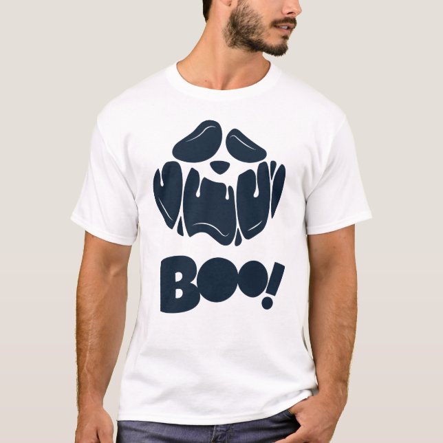 Boo Spooky Face Halloween for men T-Shirt (Front)
