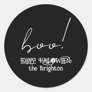 Boo spooky Halloween Classic Round Sticker