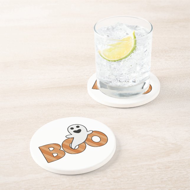 BOO Spooky Halloween Coaster (Side)